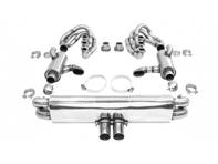 Sistema di scarico sportivo CARGRAPHIC GT Backdate con set collettore ID42 GT, con riscaldamento, senza valvole, look GT3. Porsche 964 Carrera 2/4/RS - 96411104504, 96411104605, 96411104502, 96421103905, 96421103932, 96421104004