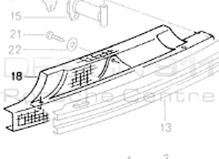 Paracalore scarico paraurti posteriore. Porsche Boxster 986 2003-04 - 98650547501 Paracalore scarico paraurti posteriore. Porsche Boxster 986 2003-04 - 98650547501