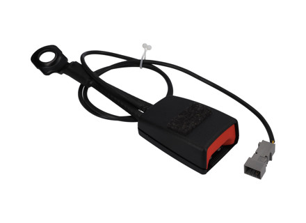 Loquet de boucle de ceinture de sécurité avant avec bouton-pression. Porsche 991 / Boxster / Cayman RHD - 99180318402, 99180318305