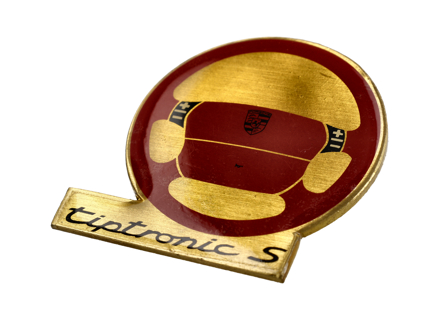 Pin Badge 'Stuurwiel - tiptronic S' Goud/Rood