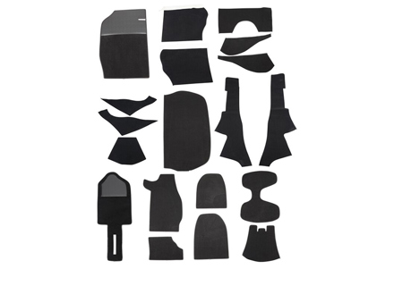 Jeu de tapis style RS en peluche noire (19 pièces) Porsche 911 10/1964-07/1973 - 90255101120, 90155101223, 90155101220, 90255101120, 90255112120, 90255112220 - 1601700710