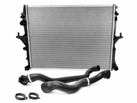 Radiator water / coolant and pipe kit. Porsche 955 Cayenne S / Cayenne Turbo - 95510614201, 95510614200, 95510623910, 95510623800 - GPBH-23800, CR571000P, GPBH-23910