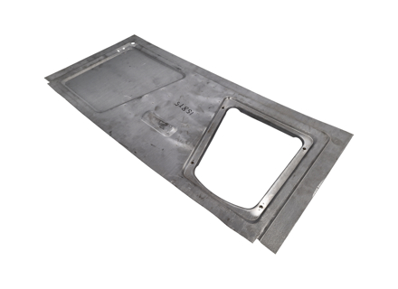 Voorframe VIN-plaat, met middensteunen. Porsche 356 T5 - 64450103505, PP158T5, P158T5